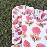 Thumbnail for Ruffled Lumbar Pillow Cover | 100% Washed Cotton Hand Block Print Decorative Cushion Cover