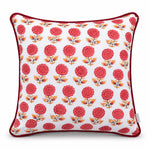 Thumbnail for Hand Block Print Cushion Cover | Custom Size Pillow Cover with Velvet Piping