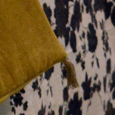 Luxury Golden Mustard Velvet Bed Runner/throw