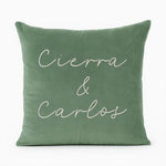 Thumbnail for Custom Name Pillowcase in Sage Green