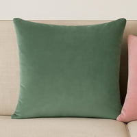 Thumbnail for Personalized Velvet Cushion Cover – Custom Name Pillowcase in Sage Green – Wedding Gift, Couple Pillow, Soft Velvet Throw Pillow Cover