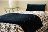 Thumbnail for Luxury Navy Cotton Velvet Bed Runner - Twin, Full, King, Queen