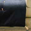 Thumbnail for Luxury Navy Cotton Velvet Bed Runner - Twin, Full, King, Queen