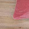 Thumbnail for Pink Cotton Velvet Cushion Cover: Decorative Throw Pillow with Trim