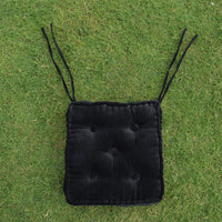 Thumbnail for Luxury Velvet Chair Cushion with Ties: Square Seat Pad