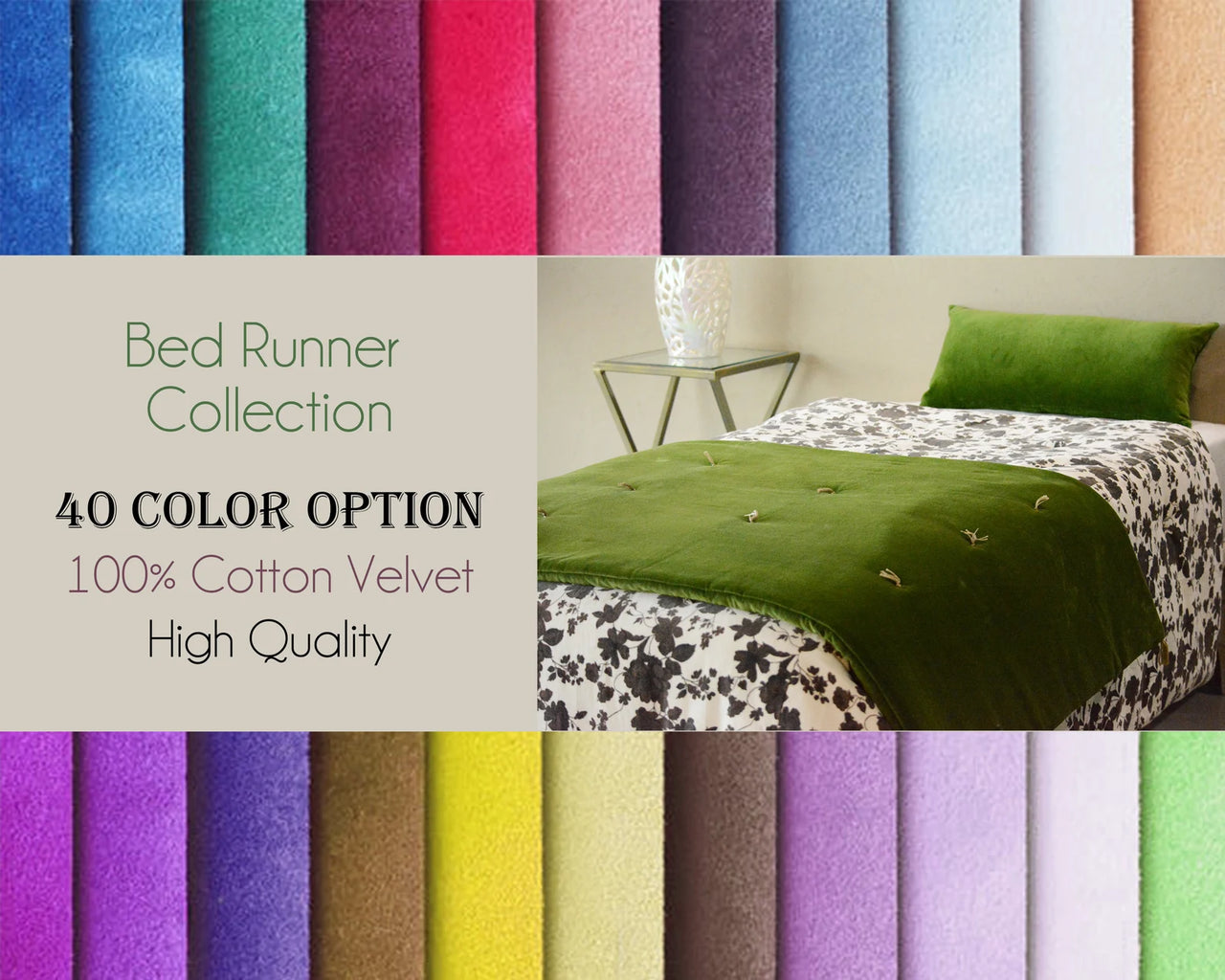 Rose Pink Velvet Bed Runner: Luxury Cotton Velvet Throw Blanket