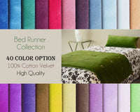 Thumbnail for Rose Pink Velvet Bed Runner: Luxury Cotton Velvet Throw Blanket