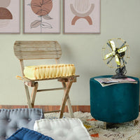 Thumbnail for Linen Chair Cushion with Ties: Square Seat Pad, Soft Fill