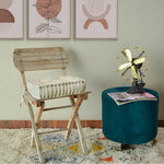 Thumbnail for Linen Chair Cushion with Ties: Square Seat Pad, Soft Fill