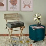 Thumbnail for Linen Chair Cushion with Ties: Square Seat Pad, Soft Fill