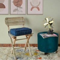 Thumbnail for Linen Chair Cushion with Ties: Square Seat Pad, Soft Fill
