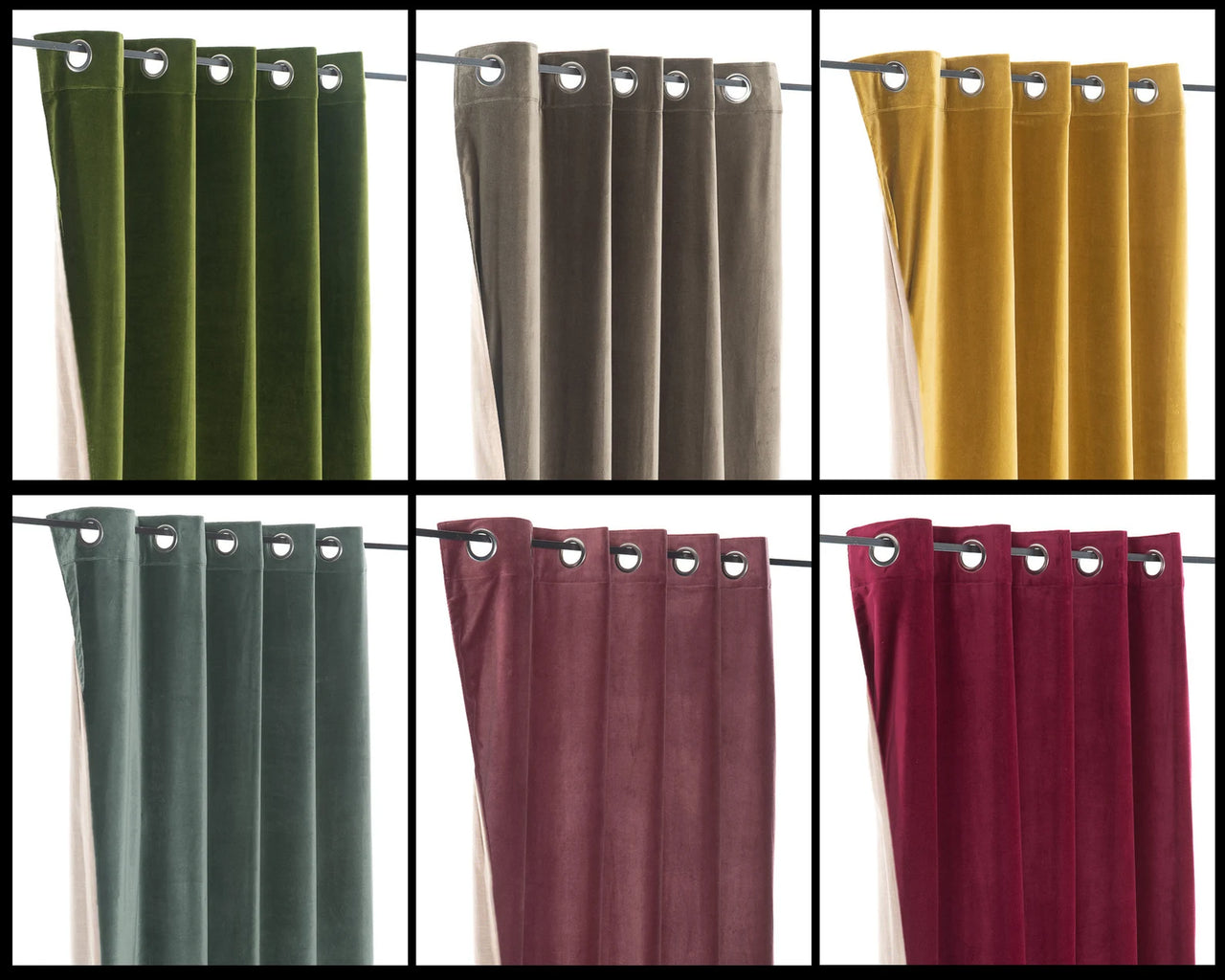 Mustard Velvet Curtain Panel: Luxury Cotton Window Treatment