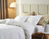 Thumbnail for Mustard Washed Cotton Duvet Cover: 400 TC Yellow Bedding Set