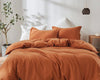 Thumbnail for Mustard Washed Cotton Duvet Cover: 400 TC Yellow Bedding Set