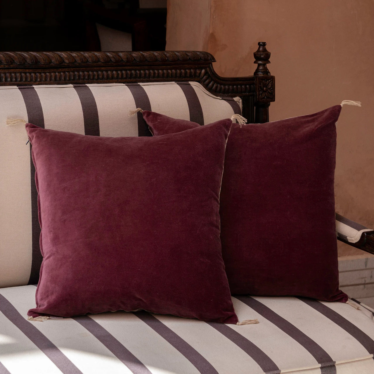 Luxury Velvet and Natural Linen Cushion Cover (Set of 2)