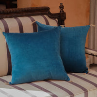 Thumbnail for Luxury Velvet and Natural Linen Cushion Cover (Set of 2)