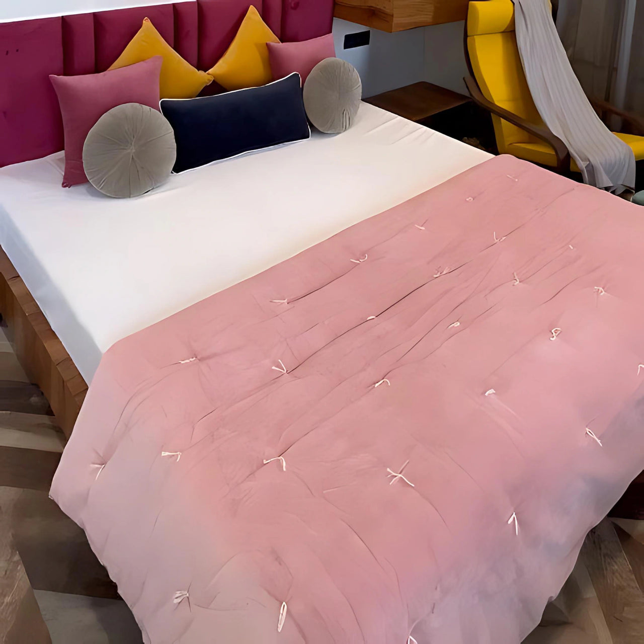 Handmade Cotton Velvet Quilt: Ultra Soft Bed Blanket, Luxe Bedspread