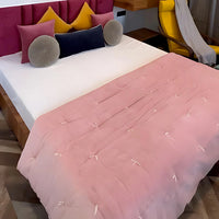 Thumbnail for Handmade Cotton Velvet Quilt: Ultra Soft Bed Blanket, Luxe Bedspread
