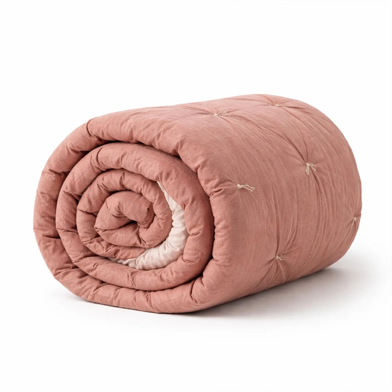 Handmade Cotton Velvet Quilt: Luxurious Tufted King size Throw