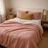 Thumbnail for Handmade Cotton Velvet Quilt: Luxurious Tufted King size Throw