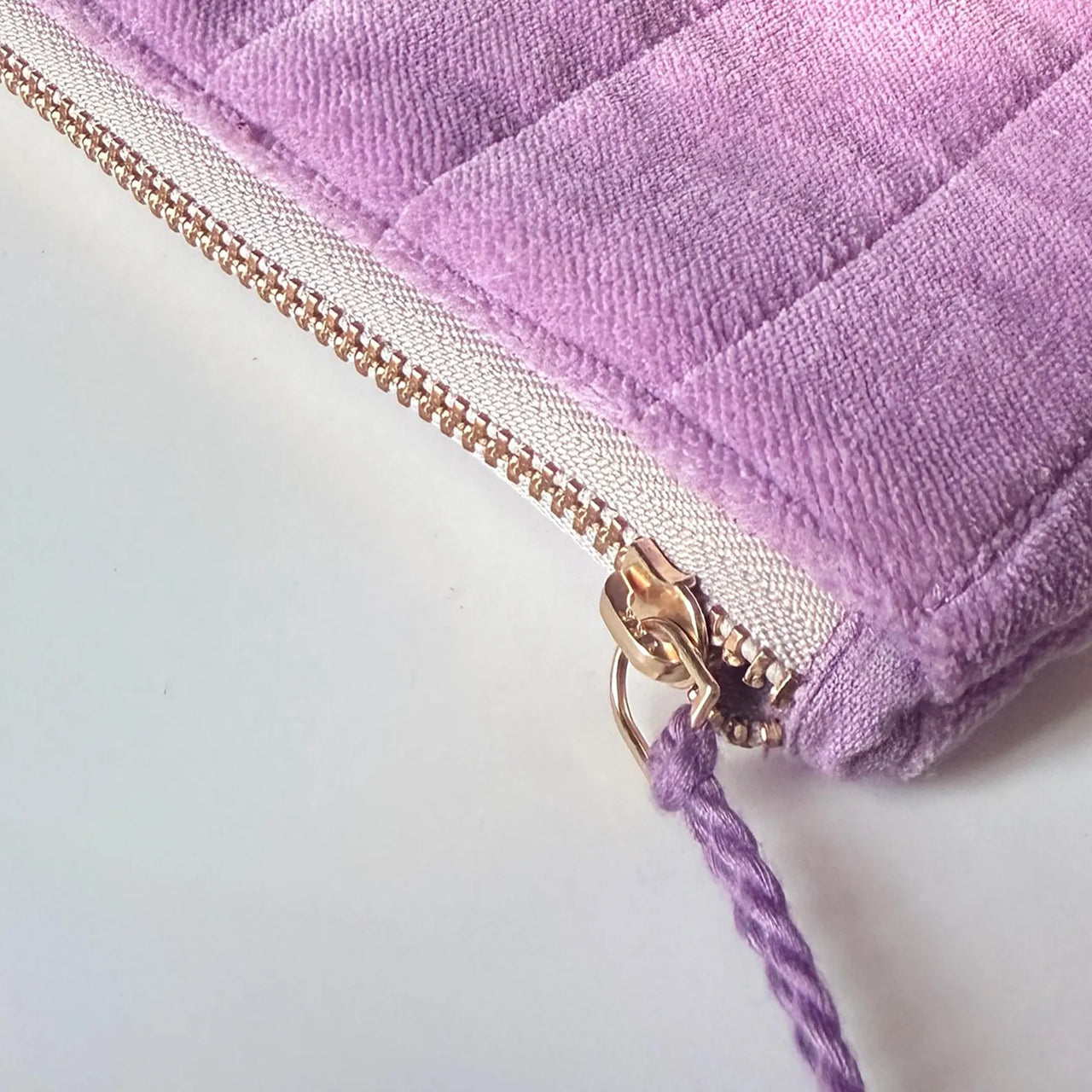 Personalized Cotton Velvet Zipper Pouch with Tassel – Custom Name Makeup Bag – YKK Gold Zip Cosmetic Case – Bridesmaid Gift