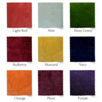 Thumbnail for Luxury Navy Cotton Velvet Bed Runner - Twin, Full, King, Queen