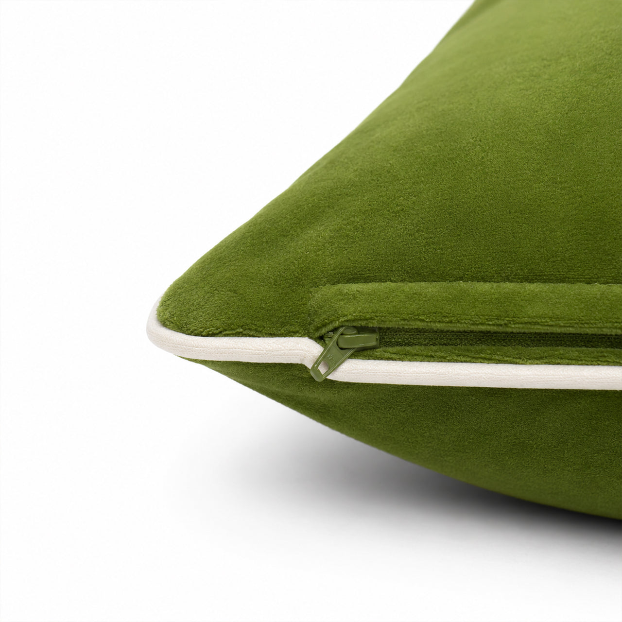 Cotton Velvet Lumbar Cushion Cover with Piping