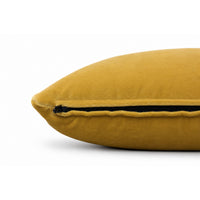 Thumbnail for Cotton Velvet Mustard Lumbar Pillow Cover