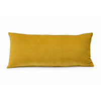 Thumbnail for Cotton Velvet Mustard Lumbar Pillow Cover