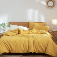 Thumbnail for 400 TC Washed Cotton Duvet Cover: Cinnamon Boho Bedding