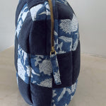 Thumbnail for Handmade Quilted Velvet & Block Print Pouch – Travel Makeup Bag | Soft Cosmetic Organizer | 7 Color Options