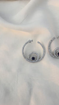 Diamond Look CZ Hoop Earrings – Stylish Wedding & Party Jewelry for Women