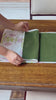 Moss Green & White scalloped cotton placemat video