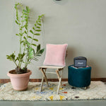 Thumbnail for Blush White piping Cotton Velvet Cushion Cover