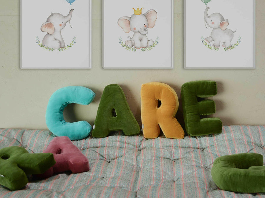 Alphabet Initial Shaped Cushion