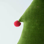 Thumbnail for Christmas Tree Cushion - Moss Green Velvet Close-Up Texture