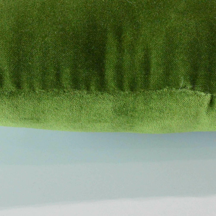 Christmas Tree Cushion - Moss Green Velvet Styled on Bed