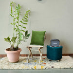 Thumbnail for Moss green White piping Cotton Velvet Cushion Cover