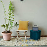 Thumbnail for Mustard White piping Cotton Velvet Cushion Cover