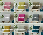 Thumbnail for Elephant Grey White piping Cotton Velvet Cushion Cover
