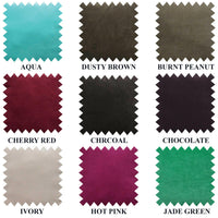 Thumbnail for Blush Cotton Velvet square Chair pad with ties