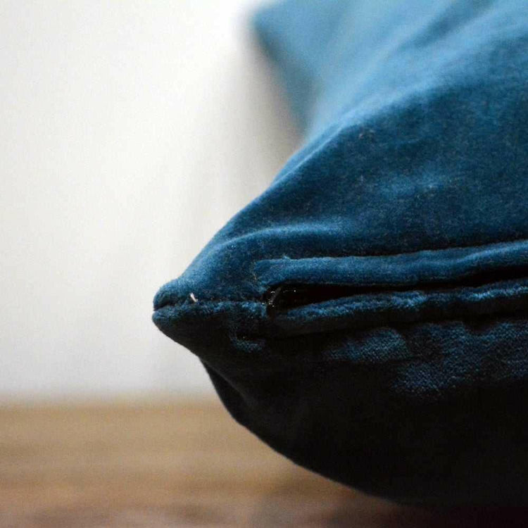 Royal Blue Cotton Velvet Cushion Cover