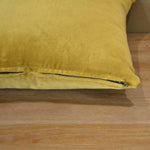Thumbnail for Golden Mustard Cotton Velvet Cushion Cover