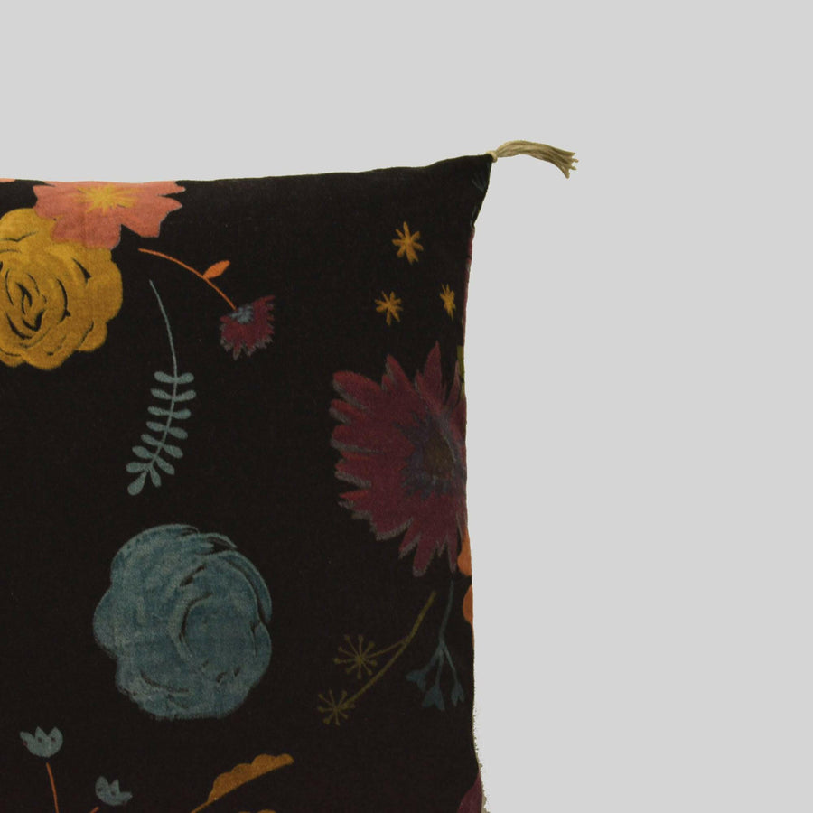printed Black Velvet Cushion Cover